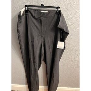 Calvin Klein Women's Plus Size Traditional Fit Gray Straight Leg Pants Size 24W